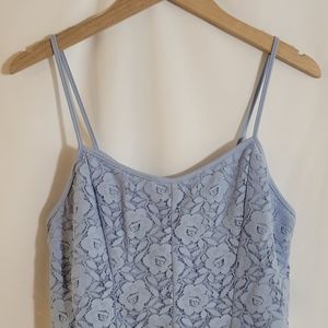 Topshop A-Line Lace Dress - Blue